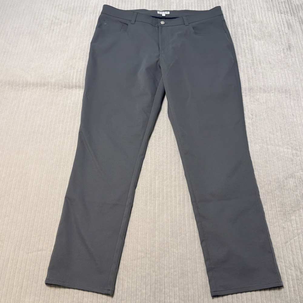 Peter Millar Pants Mens 38x30 Gray Eb66 Performance Five Pocket Golf